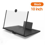 Darrahopens Audio & Video > Projectors & Accessories > Screens & Stands Black 10-Inch Ultra-Clear Portable Retractable HD Mobile Phone Screen Magnifier - Eye Protection Fresnel Lens Projector, with Built-in Phone Holder & Adjustable Base