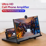 Darrahopens Audio & Video > Projectors & Accessories > Screens & Stands Black 16-Inch Ultra-Clear Portable Retractable HD Mobile Phone Screen Magnifier - Eye Protection Fresnel Lens Projector, with Built-in Phone Holder & Adjustable Base