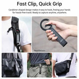 Darrahopens Audio & Video > Projectors & Accessories > Screens & Stands Black Magnetic Phone Stand with Foldable Tripod & Carabiner Hook – Multi-Functional, Portable Smartphone Holder for Outdoor Use