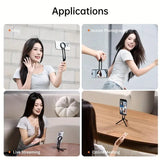 Darrahopens Audio & Video > Projectors & Accessories > Screens & Stands Black Magnetic Phone Stand with Foldable Tripod & Carabiner Hook – Multi-Functional, Portable Smartphone Holder for Outdoor Use
