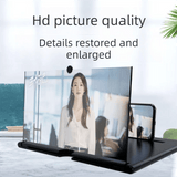 Darrahopens Audio & Video > Projectors & Accessories > Screens & Stands Black Portable 10-Inch Mobile Phone Screen Magnifier with Foldable Stand - 3D HD Video Amplifier for Movies & Reading - Pull-Out Design Compatible with All Smartphones - Ideal for Home, Travel & Camping