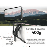 Darrahopens Audio & Video > Projectors & Accessories > Screens & Stands Black Portable Magnetic Phone Mount with MagLock - Multi-Functional Foldable Tripod Stand for Desktop, Travel & Vlogging, Strong Dual Magnet Design for iPhone & Android