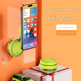 Darrahopens Audio & Video > Projectors & Accessories > Screens & Stands Green Foldable Magnetic Phone Holder with Vacuum Suction - Multi-Angle Adjustable Zinc Alloy Desktop Phone Stand - Portable & Stable for Desk, Car & Multi-Scenario Use