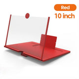 Darrahopens Audio & Video > Projectors & Accessories > Screens & Stands Red 10-Inch Ultra-Clear Portable Retractable HD Mobile Phone Screen Magnifier - Eye Protection Fresnel Lens Projector, with Built-in Phone Holder & Adjustable Base