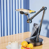 Darrahopens Audio & Video > Projectors & Accessories > Screens & Stands Robust and Adjustable Carbon Steel Phone Holder – Features a 360° Rotating Flexible Long Arm, Durable Carbon Steel Cantilever Base, Perfect for Watching TV Shows, Live Streaming, and Taking Selfies [Black]