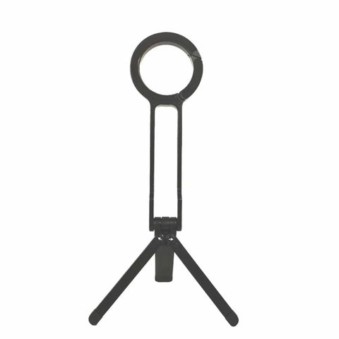 Darrahopens Audio & Video > Projectors & Accessories > Screens & Stands Silver Magnetic Phone Stand with Foldable Tripod & Carabiner Hook – Multi-Functional, Portable Smartphone Holder for Outdoor Use