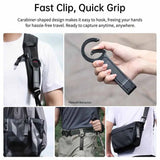 Darrahopens Audio & Video > Projectors & Accessories > Screens & Stands Silver Magnetic Phone Stand with Foldable Tripod & Carabiner Hook – Multi-Functional, Portable Smartphone Holder for Outdoor Use