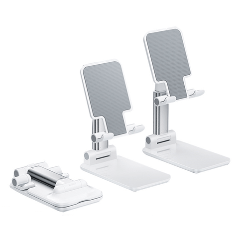 Darrahopens Audio & Video > Projectors & Accessories > Screens & Stands White Adjustable Desktop Phone Stand with Height Extension and Foldable Design for Online Classes and Streaming Comfortable Hands-Free Solution for Local Users