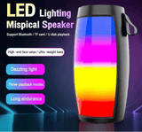 Darrahopens Audio & Video > Speakers > Audio Speakers LED Lights Speaker with Powerful Bass Black