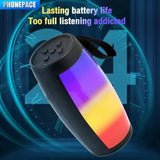 Darrahopens Audio & Video > Speakers > Audio Speakers LED Lights Speaker with Powerful Bass Black