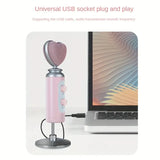 Darrahopens Audio & Video > Speakers > Audio Speakers Pink Heart Microphone Set, Cardioid Noise Reduction, Real-time Monitoring & One-Touch Mute, Handheld & Desktop Dual Modes, Type-C Plug-and-Play, Essential for Podcasting, Live Streaming & Karaoke. In Australia - Darrahopens