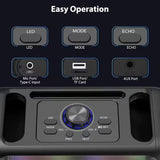 Darrahopens Audio & Video > Speakers > Audio Speakers Portable Karaoke Speaker with 2 Wireless Microphones