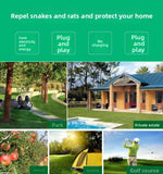 Darrahopens Audio & Video > Speakers > Audio Speakers Solar-Powered Sonic Snake and Rodent Repeller Ground Stake - Outdoor Waterproof Ground Vibration Pest Deterrent Device - Ultrasonic Control for Moles, Voles, and House Mice - Garden Lawn Protection - Green Octagon Top Model