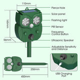 Darrahopens Audio & Video > Speakers > Audio Speakers Solar Ultrasonic Animal Repeller - Owl Design with 14 LED Flashing Lights - Outdoor Motion Sensor Deterrent for Birds, Cats, Dogs & Rodents - 5 Adjustable Modes with USB Charging