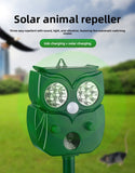 Darrahopens Audio & Video > Speakers > Audio Speakers Solar Ultrasonic Animal Repeller - Owl Design with 14 LED Flashing Lights - Outdoor Motion Sensor Deterrent for Birds, Cats, Dogs & Rodents - 5 Adjustable Modes with USB Charging