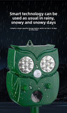 Darrahopens Audio & Video > Speakers > Audio Speakers Solar Ultrasonic Animal Repeller - Owl Design with 14 LED Flashing Lights - Outdoor Motion Sensor Deterrent for Birds, Cats, Dogs & Rodents - 5 Adjustable Modes with USB Charging