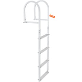 Darrahopens Audio & Video > Speakers > Audio Speakers VEVOR Dock Ladder, Removable 4 Steps, 500 lbs Load Capacity, Aluminum Alloy Pontoon Boat Ladder with 3.1'' Wide Step & Nonslip Rubber Mat, Easy to Install for Ship/Lake/Pool/Marine Boarding