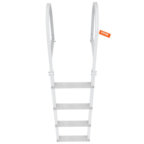 Darrahopens Audio & Video > Speakers > Audio Speakers VEVOR Dock Ladder, Removable 4 Steps, 500 lbs Load Capacity, Aluminum Alloy Pontoon Boat Ladder with 3.1'' Wide Step & Nonslip Rubber Mat, Easy to Install for Ship/Lake/Pool/Marine Boarding