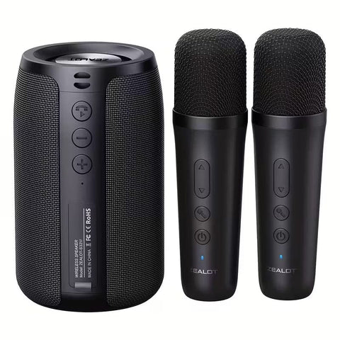 Darrahopens Audio & Video > Speakers > Audio Speakers Wireless Speaker with Dual Karaoke Microphones