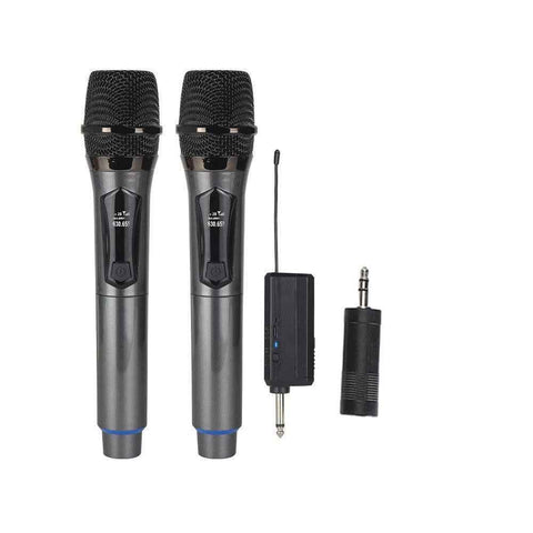 Darrahopens Audio & Video > Speakers > Bluetooth Speakers 2Pcs Set Wireless Karaoke Microphone Rechargeable Handheld Microphone with LED Display