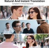Darrahopens Audio & Video > Speakers > Bluetooth Speakers AI Smart Translation Glasses: 110+ Languages, Photochromic Lenses, Bluetooth – Ideal for Travel, Business & Daily Use（black）