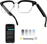 Darrahopens Audio & Video > Speakers > Bluetooth Speakers AI Smart Translation Glasses: 110+ Languages, Photochromic Lenses, Bluetooth – Ideal for Travel, Business & Daily Use（black）