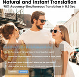 Darrahopens Audio & Video > Speakers > Bluetooth Speakers AI Smart Translation Sunglasses: UV400, Bluetooth, 110+ Languages, Voice Control – Ideal for Travel & Work (Pink)