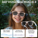 Darrahopens Audio & Video > Speakers > Bluetooth Speakers AI Smart Translation Sunglasses: UV400, Bluetooth, 110+ Languages, Voice Control – Ideal for Travel & Work (Pink)