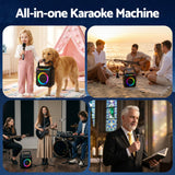 Darrahopens Audio & Video > Speakers > Bluetooth Speakers Alpha Portable Karaoke Machine with 2 Wireless Microphones Bluetooth 5.3