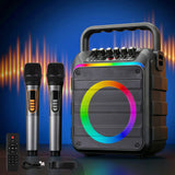 Darrahopens Audio & Video > Speakers > Bluetooth Speakers Alpha Portable Karaoke Machine with 2 Wireless Microphones Bluetooth 5.3