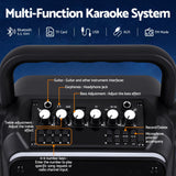 Darrahopens Audio & Video > Speakers > Bluetooth Speakers Alpha Portable Karaoke Machine with 2 Wireless Microphones Bluetooth 5.3