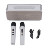 Darrahopens Audio & Video > Speakers > Bluetooth Speakers Karaoke Machine Built in DSP Chip Portable Wireless Sound Card Speaker with 2 Microphone for Kids Adults for Party In Australia - Darrahopens