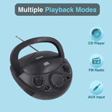 Darrahopens Audio & Video > Speakers > Bluetooth Speakers Laser Black Portable CD Boombox with AM/FM Radio