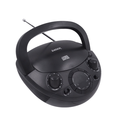 Darrahopens Audio & Video > Speakers > Bluetooth Speakers Laser Black Portable CD Boombox with AM/FM Radio