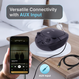 Darrahopens Audio & Video > Speakers > Bluetooth Speakers Laser Black Portable CD Boombox with AM/FM Radio