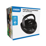 Darrahopens Audio & Video > Speakers > Bluetooth Speakers Laser Black Portable CD Boombox with AM/FM Radio