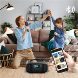 Darrahopens Audio & Video > Speakers > Bluetooth Speakers Laser Bluetooth CD/MP3 Boombox - Portable FM Radio Player