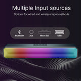 Darrahopens Audio & Video > Speakers > Bluetooth Speakers Laser RGB Bluetooth Gaming Soundbar Black