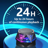 Darrahopens Audio & Video > Speakers > Bluetooth Speakers Magnetic Bluetooth Speaker – RGB Light Show, IPX7 Waterproof, TWS Stereo Pairing, 24H Playtime, Compact Design – Perfect for Home, Car, Outdoor Use (Black)
