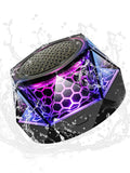 Darrahopens Audio & Video > Speakers > Bluetooth Speakers Magnetic Bluetooth Speaker – RGB Light Show, IPX7 Waterproof, TWS Stereo Pairing, 24H Playtime, Compact Design – Perfect for Home, Car, Outdoor Use (Black)