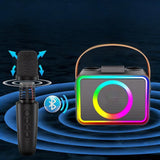 Darrahopens Audio & Video > Speakers > Bluetooth Speakers Mini Karaoke Machine Portable Bluetooth Speaker with 2 Wireless Mic