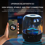 Darrahopens Audio & Video > Speakers > Bluetooth Speakers Portable Wireless Speaker with 12D Surround Bass, RGB Water Ripple Ambient Light, wireless 5.3, Hands-Free Calling, Wireless Speaker for Home, Outdoor, Party, Compatible with iPhone, Android, Laptop，Blue