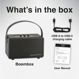Darrahopens Audio & Video > Speakers > Bluetooth Speakers SoundTec Retro Bluetooth Boombox Black