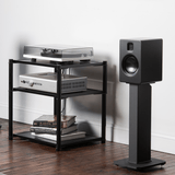 Darrahopens Audio & Video > Speakers Kanto TUK 260W Powered Bookshelf Speakers with Headphone Out, USB Input, Dedicated Phono Pre-amp, Bluetooth - Pair, Matte Black with SX26 Black Stand Bundle
