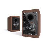 Darrahopens Audio & Video > Speakers Kanto YU6 200W Powered Bookshelf Speakers with Bluetooth and Phono Preamp - Pair, Walnut with S6 Black Stand Bundle