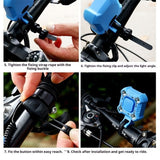 Darrahopens Audio & Video > Speakers > Radios 140dB Electric Bike Horn with Headlight, 2 in 1 Bicycle Horn 5 Sound Modes USB-C Rechargeable, Bike Bell with Large Range Floodlight Bike Horn for Adults Kids Bike Scooter