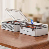 Darrahopens Audio & Video > Speakers > Radios Retro CD Music Player with Bluetooth and FM Radio Multifunctional Home Audio System White