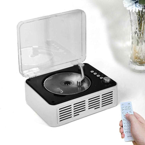 Darrahopens Audio & Video > Speakers > Radios Retro CD Music Player with Bluetooth and FM Radio Multifunctional Home Audio System White