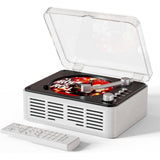 Darrahopens Audio & Video > Speakers > Radios Retro CD Music Player with Bluetooth and FM Radio Multifunctional Home Audio System White