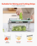 Darrahopens Audio & Video > Speakers > Radios VEVOR Vegetable Chopper Mandoline Slicer, All-in-1 Food Veggie Cutter with 8 Stainless Steel Blades, Cheese Grater Onion Potato Salad Dicer with Container,Kitchen Gadgets&Essentials Home Appliances